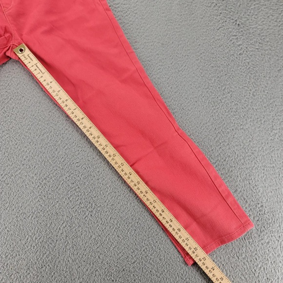 Chicos Jeans Womens 00 US 2 Pink/Red Platinum Crop Casual Pockets Flat Front - Picture 9 of 13